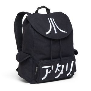 ATARI Black Katakana Backpack Japanese Lettering